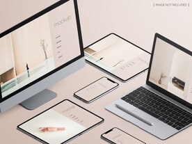 电脑平板手机场景展示样机图片