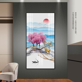 抽象客厅装饰画玄关挂画山水画