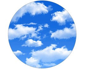 蓝天白云圆形