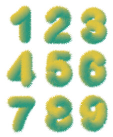 毛绒数字