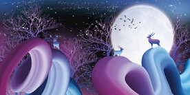 晶瓷画 抽象画 梦幻星空