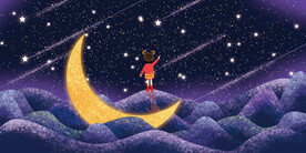 晶瓷画 抽象画 夜晚星空