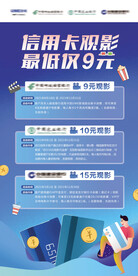 银行观影优惠活动海报