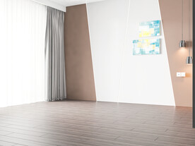 现代卧室背景墙家具场景效果图