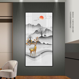 水墨山水客厅玄关装饰画挂画