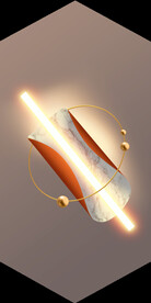 装饰画 新中式 灯光