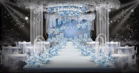 蓝色婚礼仪式区