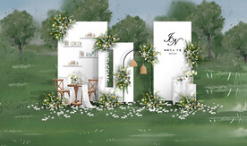 白色户外迎宾区