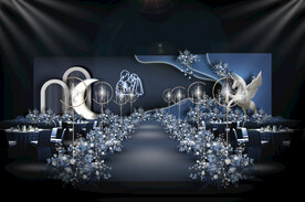 蓝色婚礼仪式区