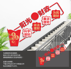财政楼梯文化墙