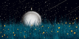 晶瓷画 抽象画 夜空草地