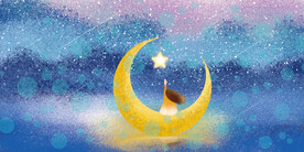 晶瓷画 抽象画 月亮女孩