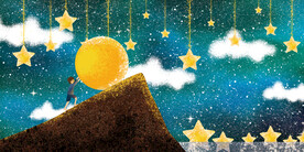 晶瓷画 抽象画 星空夜晚