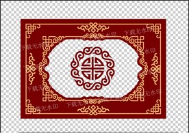 蒙古族镂空红色