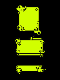 黄色卡通形状元素