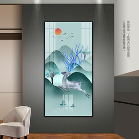 新中式玄关装饰画客厅背景画挂画