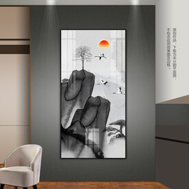水墨山水客厅玄关装饰画床头画