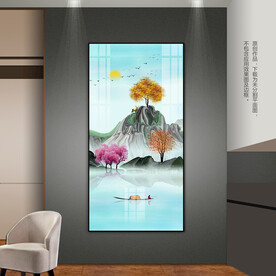 中国风玄关装饰画山水装画床头画