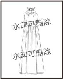 服装设计连衣裙女装