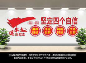 四个自信党建文化墙