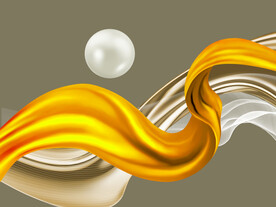 晶瓷画 抽象画 飘带