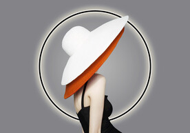 晶瓷画 美女 帽子