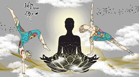 瑜伽馆背景 工装背景墙