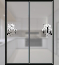 高清分层透明彩釉玻璃打印图