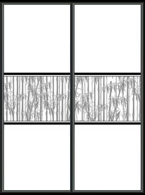 高清分层彩白彩透明底推拉门