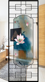 高清分层彩白彩透明底平开门