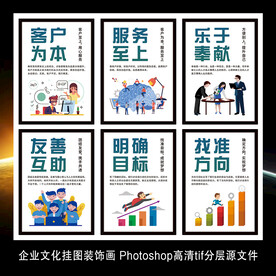 企业文化励志挂图海报标语