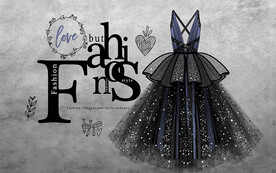 复古时尚英文婚纱工装背景墙