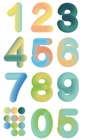 渐变数字