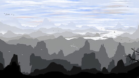 意境水墨山水画