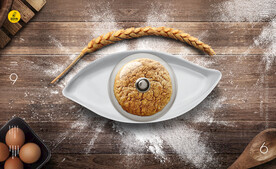 糕点眼睛合成海报