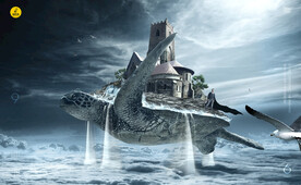 海龟创意合成海报