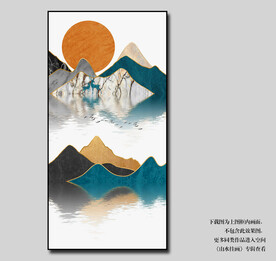 山水画玄关装饰画