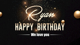 黑金生日展板背景板