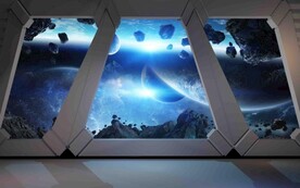 科幻星空背景墙图片