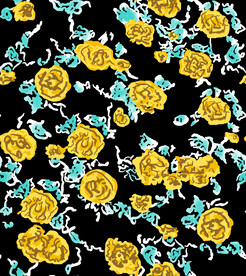 黄色小碎花 数码印花