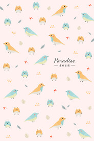 森林乐园 卡通鸟类海报图片