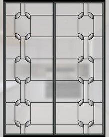 高清分层透明底彩白彩推拉门写真