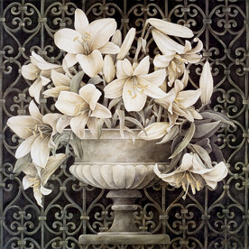 晶瓷画 抽象画 百合