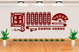 和谐邻里情 文化墙