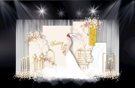 香槟色韩式婚礼效果图设计