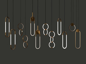 VR现代小吊灯组合3D模型