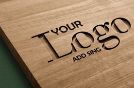 木质雕刻logo样机