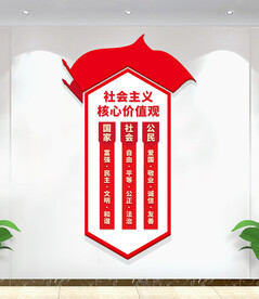 社会主义核心价值观竖版文化墙