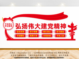 弘扬伟大建党精神文化墙