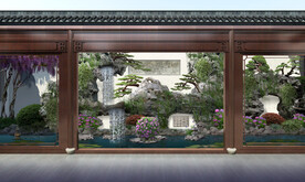 园林古建假山效果图